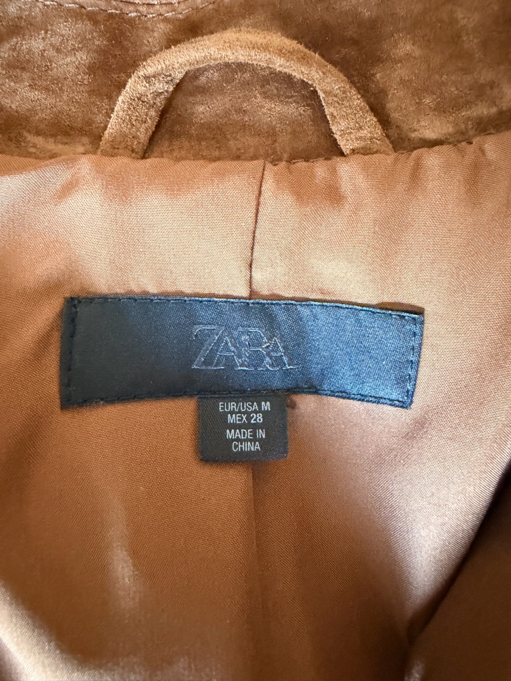 NWOT ZARA 100% LEATHER BOMBER JACKET - Picture 10 of 13